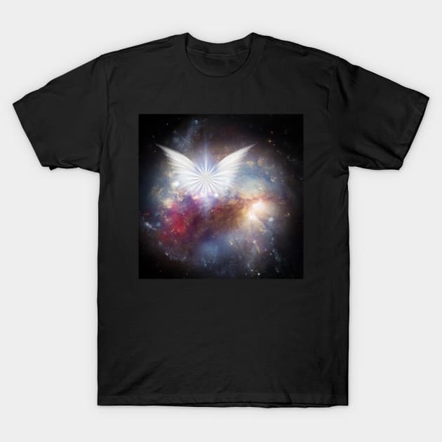 Wings of Angel in Vivid Space T-Shirt by rolffimages